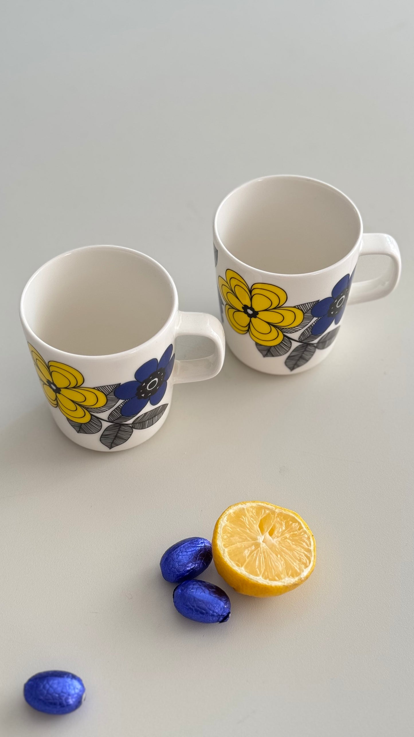 Marimekko blue/yellow Oiva Kestit