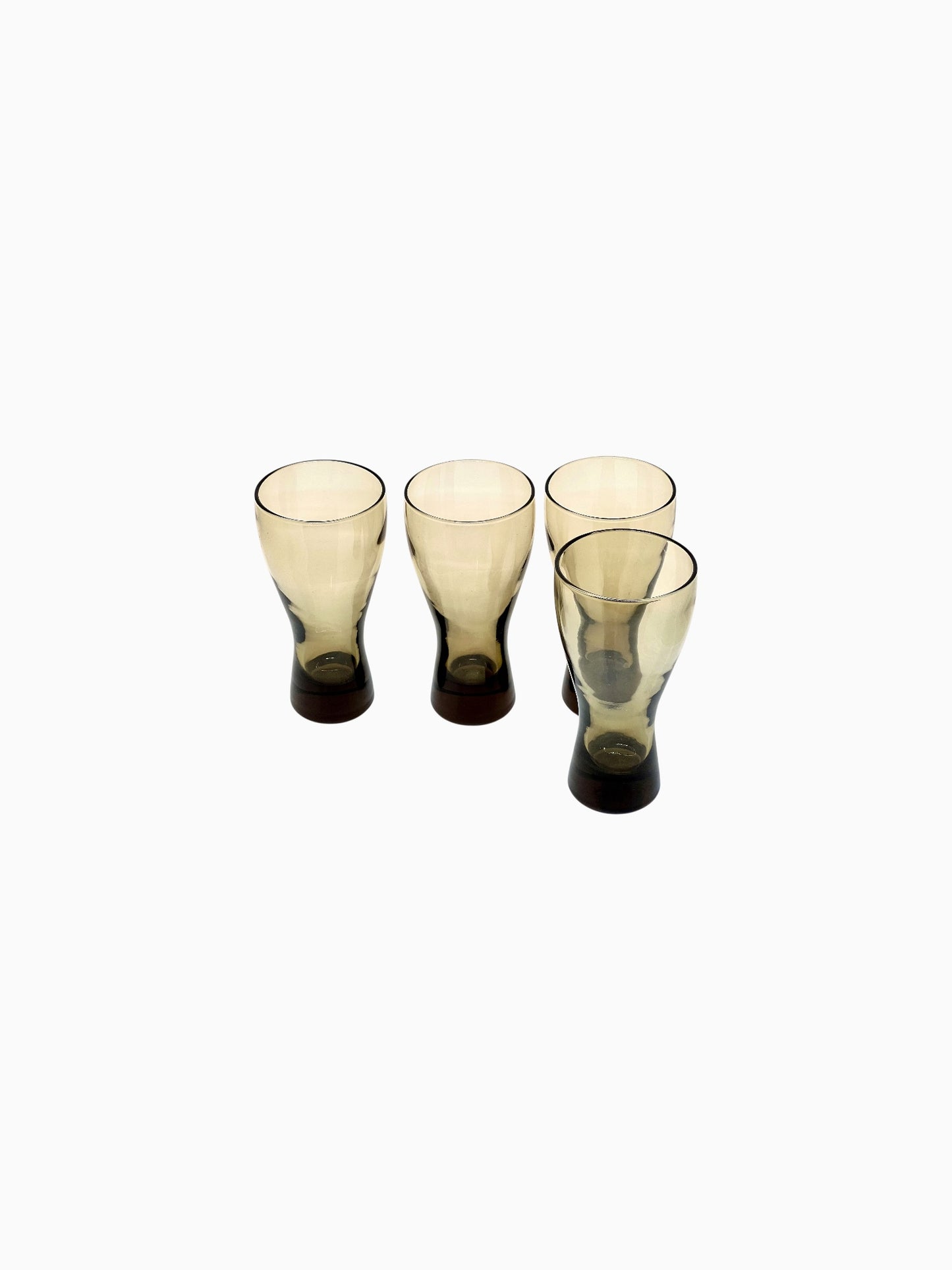 Vintage rookglas glazen - set van 2