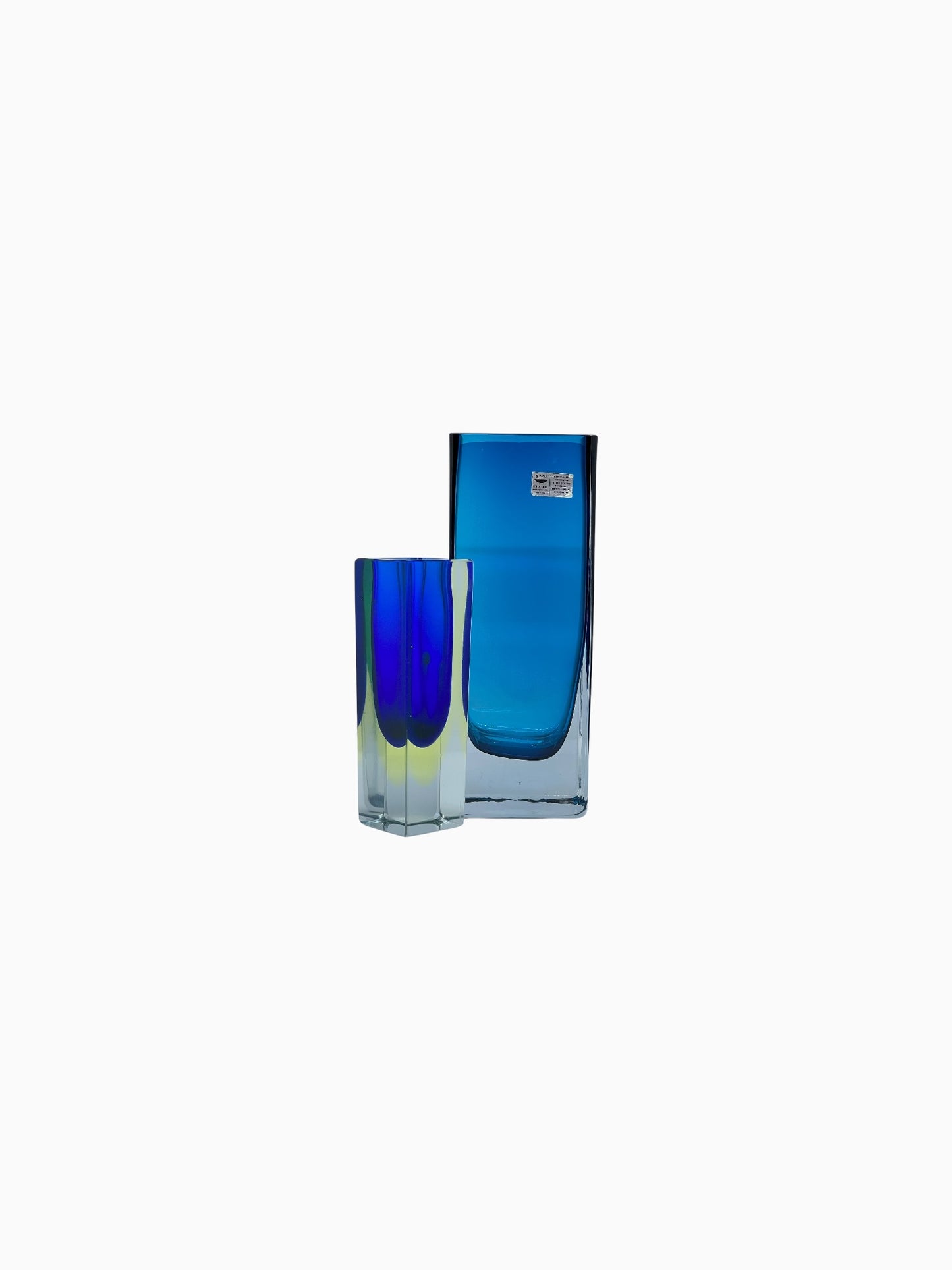 Gral blok-vaas blauw