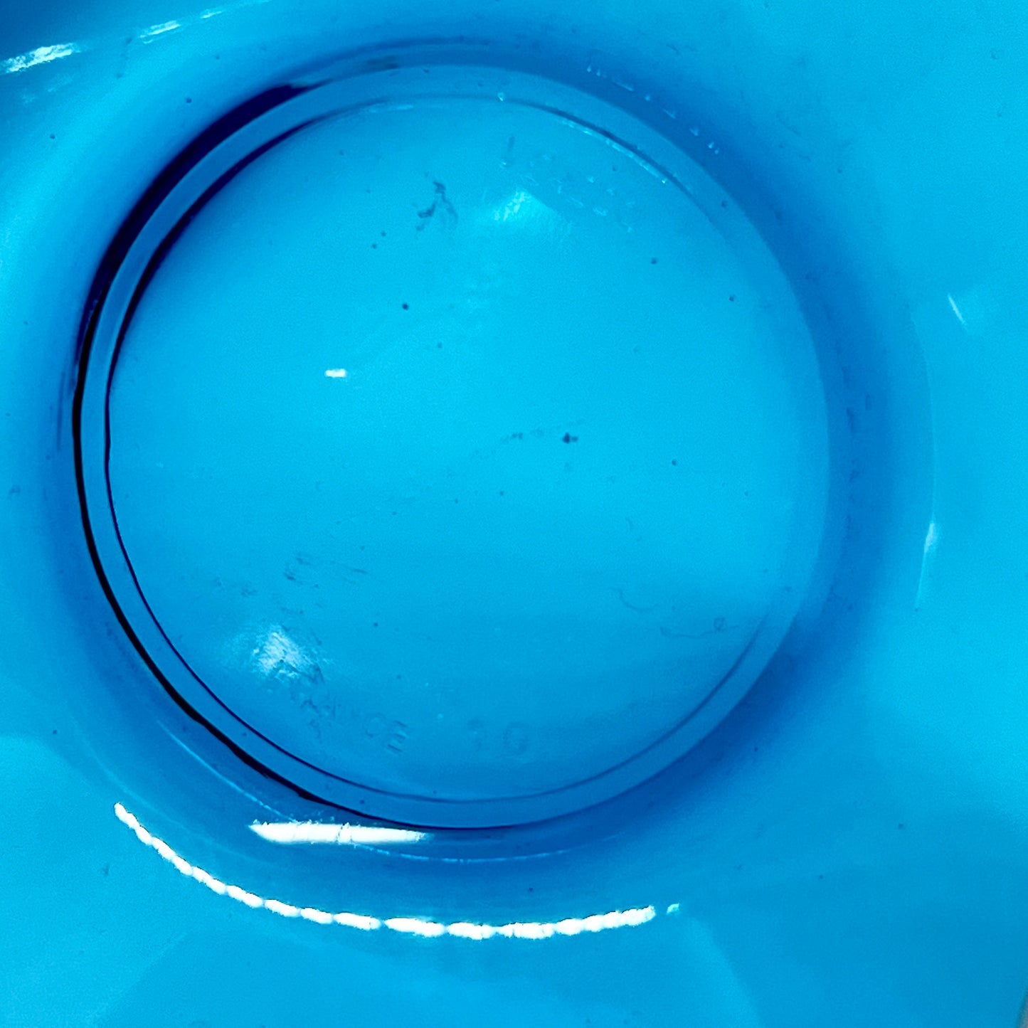 Vintage Vereco desert­schaaltje – Kobalt­blauw gehard glas