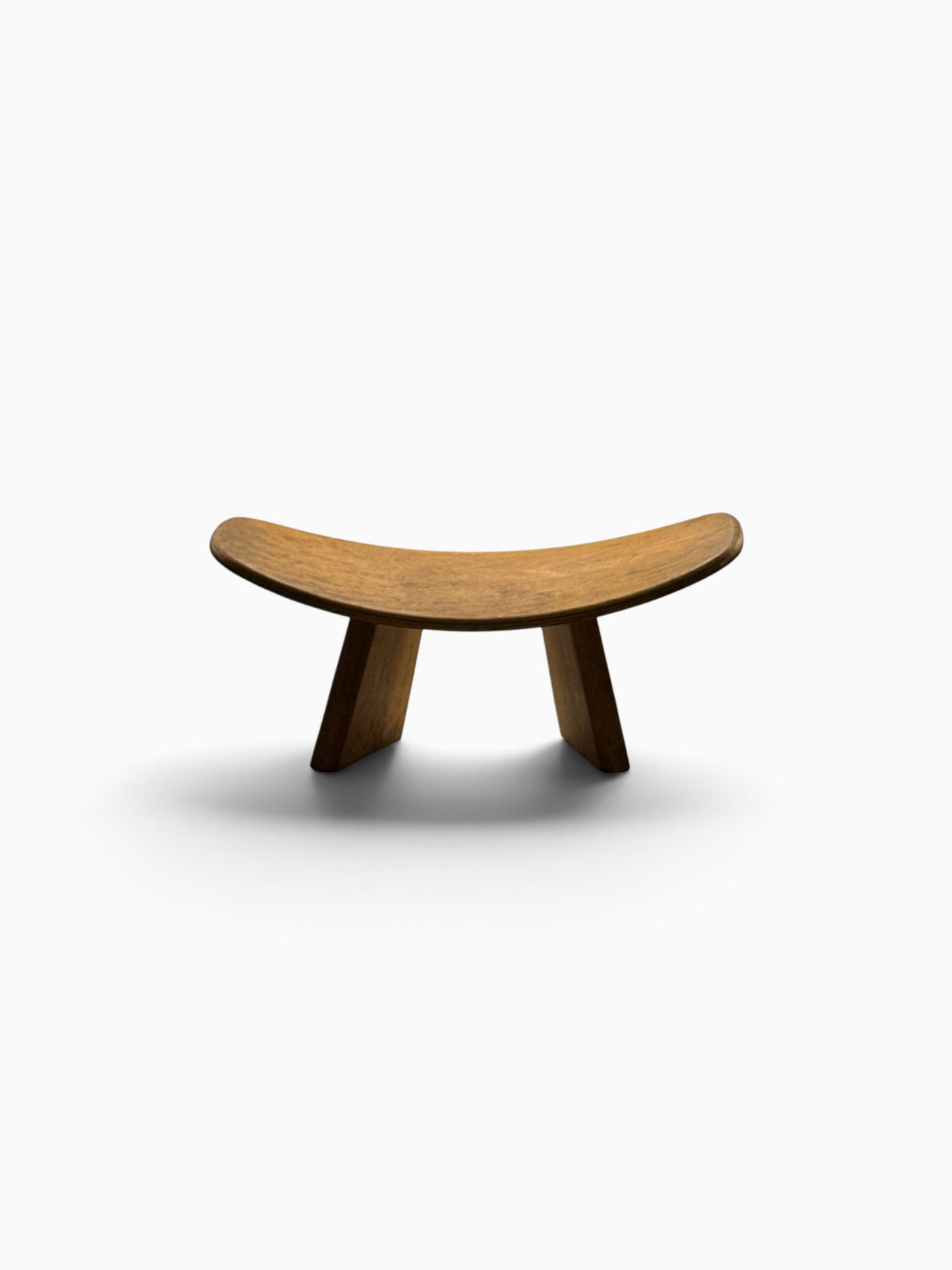 Origineel Alain Gaubert 'Shoggi' Meditatiekrukje – Jaren '80 Design (Massief Hout)