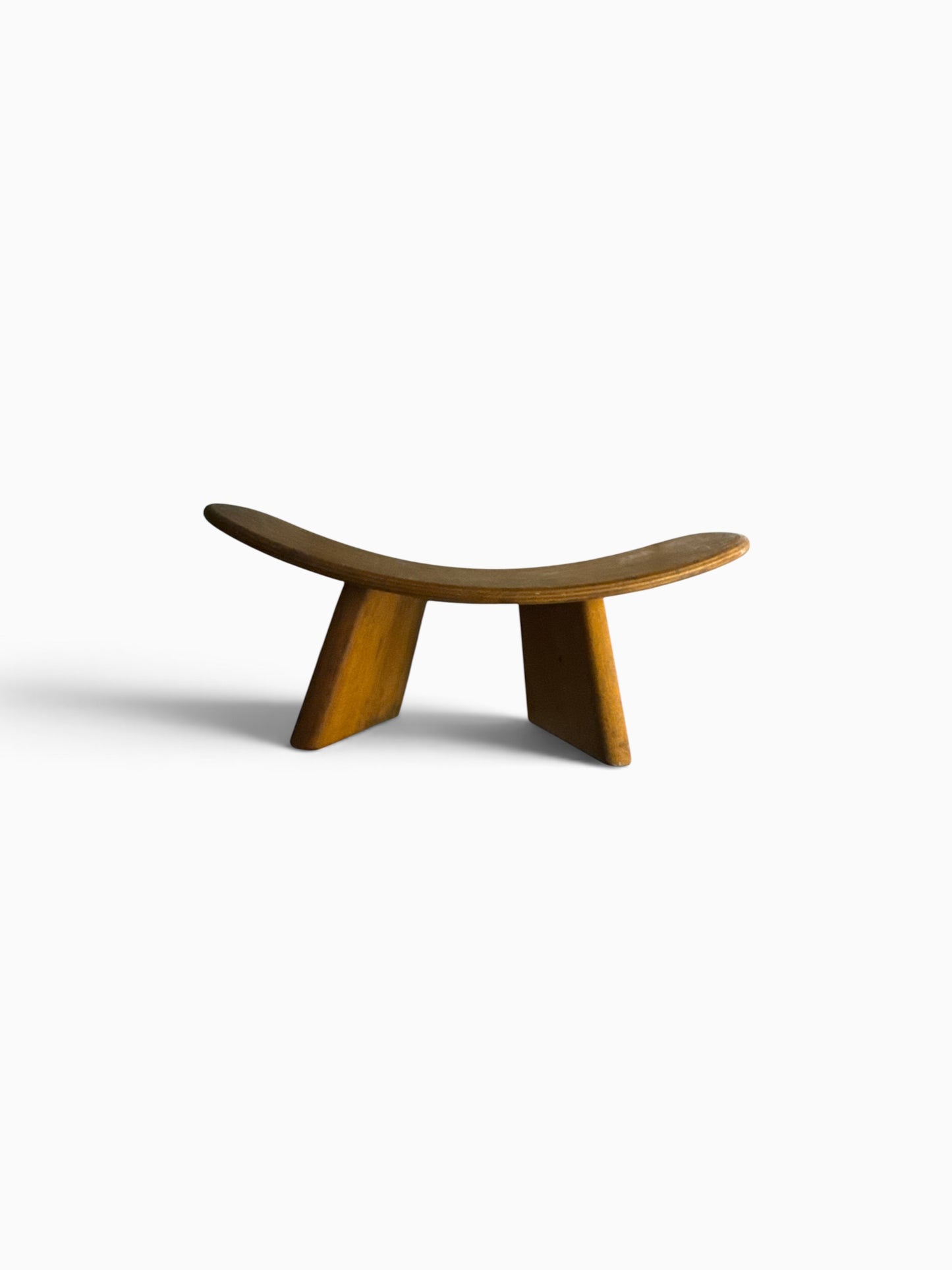 Origineel Alain Gaubert 'Shoggi' Meditatiekrukje – Jaren '80 Design (Massief Hout)