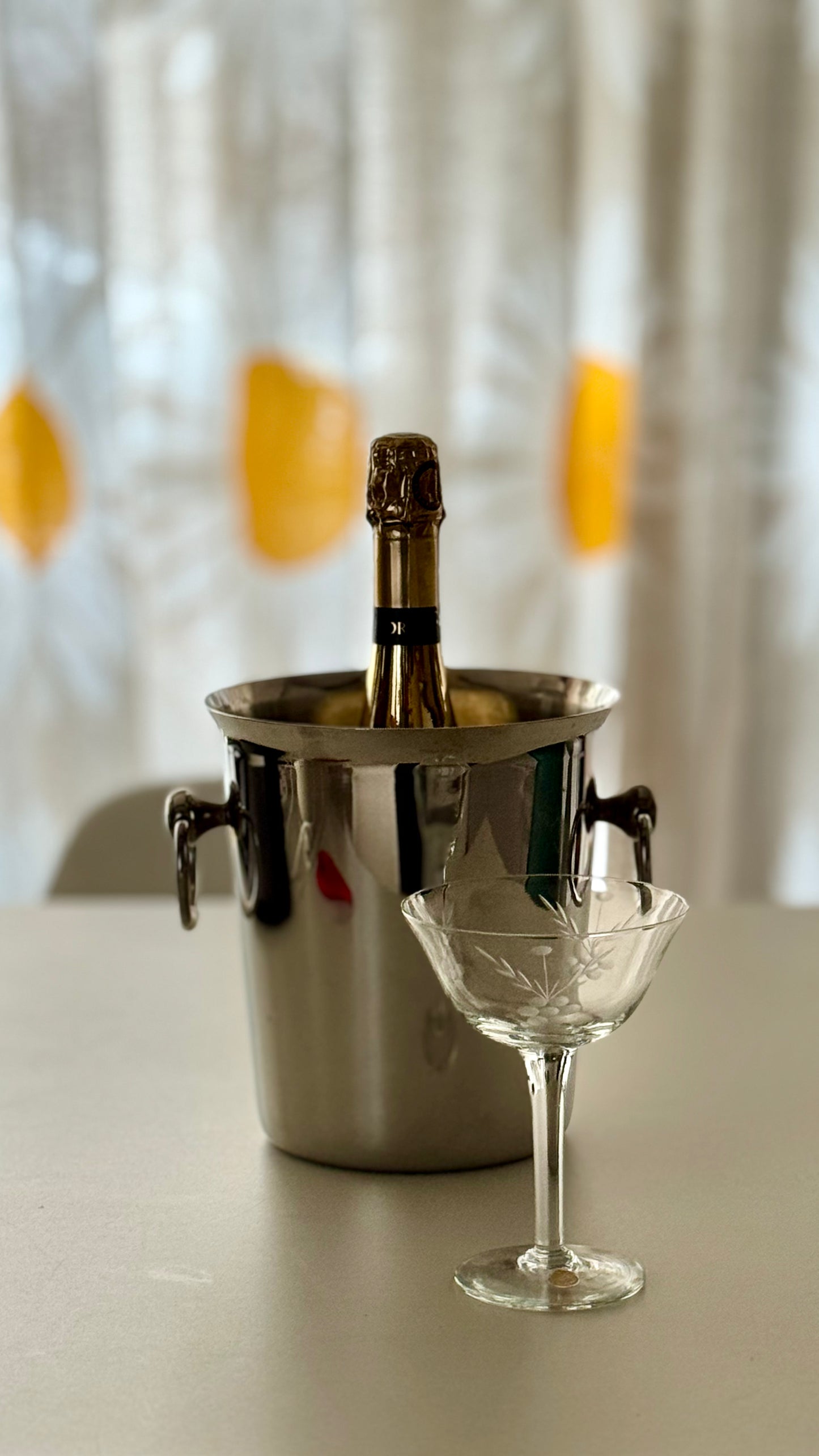 Retro Champagne Ijsemmer – Chroom & RVS (Jaren ‘70)