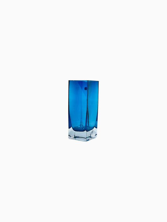 Gral blok-vaas blauw